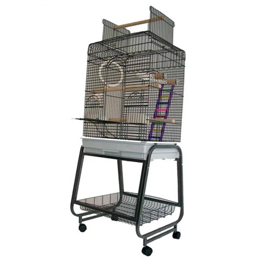 Strong Parrot Cage Villa Aurelia Silverstone Grey 56X43X154 Cm 93025