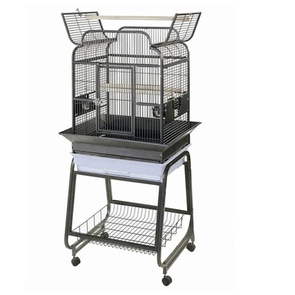 Strong Parrot Cage Villa Gaia Silverstone Grey 56X43X160 Cm 93030