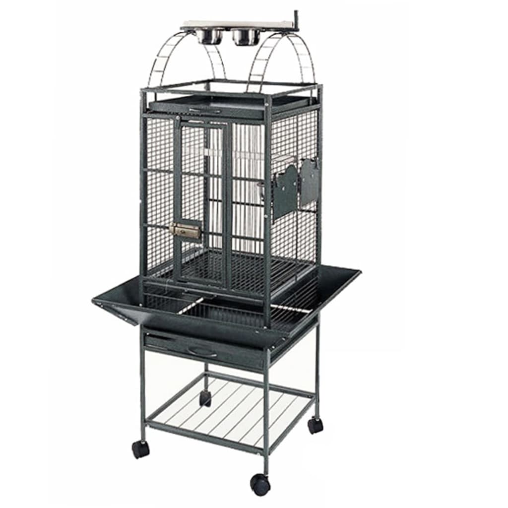 Strong Parrot Cage Villa Helios Silverstone Grey 46X46X149 Cm 93016