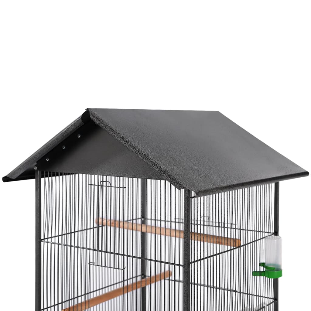 Bird Cage With Roof 66X66X155 Cm Steel