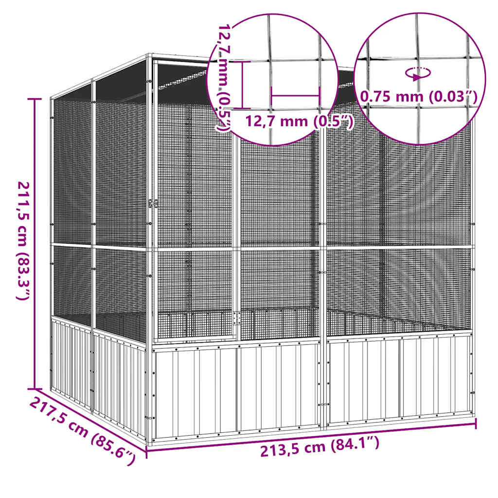 Bird Cage Galvanised Steel