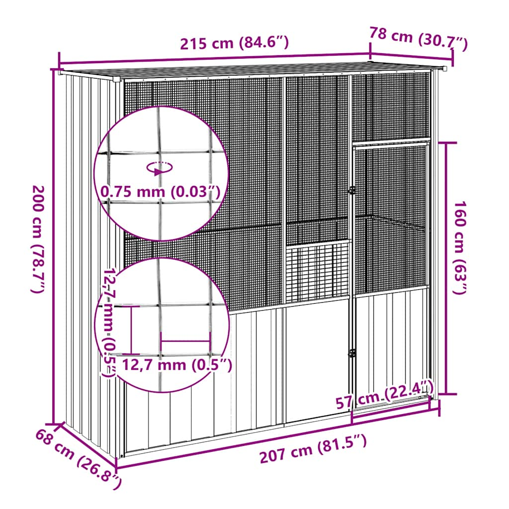 Bird Cage Galvanised Steel