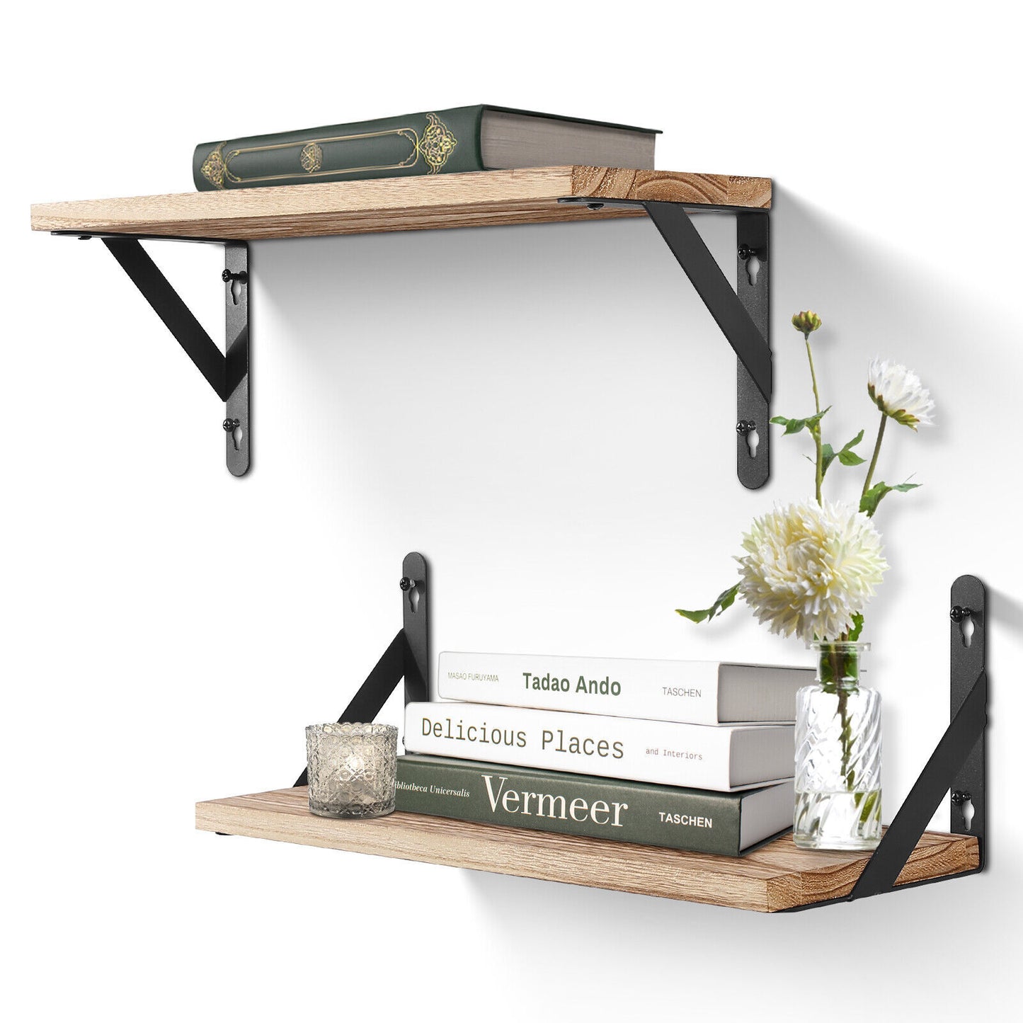 Wooden Floating Shelves x 2